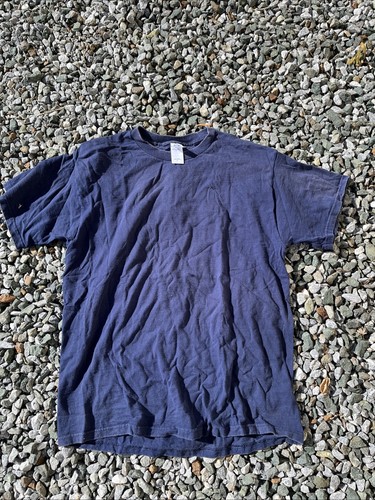 Vintage 1990s Fruit of the Loom Blank Crewneck T Shirt Men’s Size L Dark Blue