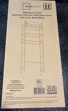 New Mainstays 3 Self Over The Toilet Space Saver W/ Liner: Holds Up To 30lbs