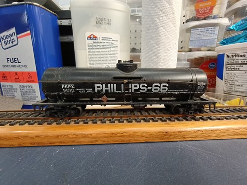 Phillips-66/PSPX Tanque Cúpula Única Coche HO Carrocería Acopladores Kadee Coche #9213 N/B | Zustand: Used
