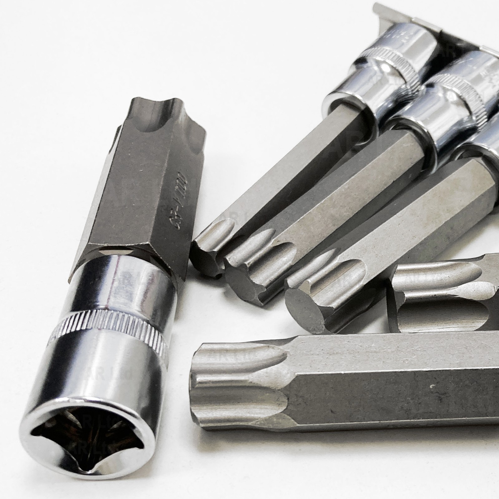 1/2"" Dr Male TORX STAR Socket Set 6 Large size T Sockets T55-T100 Long Torx Bits