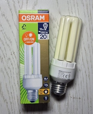 Osram Energiesparlampe Röhre Dulux Intelligent 18W E27 1050lm warmweiß Facility