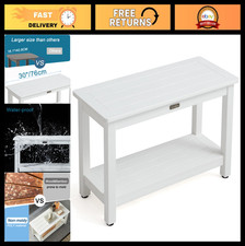 30'' Heavy Duty Shower Bench - Waterproof Bath Stool, Non-Slip, Adjustable Feet,