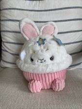 NEW FAO Schwarz 12" Glow Brights Bunny Cupcake Plush, Light Up  Sounds