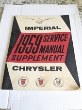 Original 1959 Chrysler Imperial Service Manual Supplement Vintage Print Original 1959 Chrysler Imperial Service Manual Supplement Vintage Print