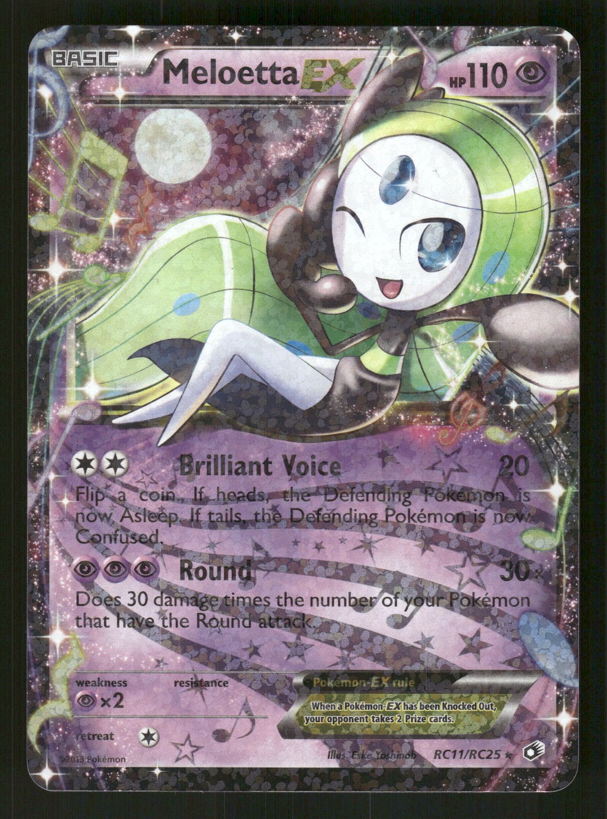 Meloetta EX RC11/RC25 Holo Pokemon Legendary Treasures: Radiant Collection