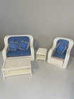 Vintage Barbie Dream Furniture Living Room Faux Wicker 1983