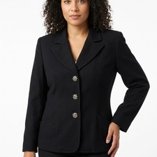 Vintage Herbert Grossman Designed Made in USA 100 Wool Blazer Size 10