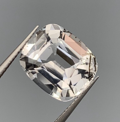 4.95ct rutile quartz step coushion cut from pakistan