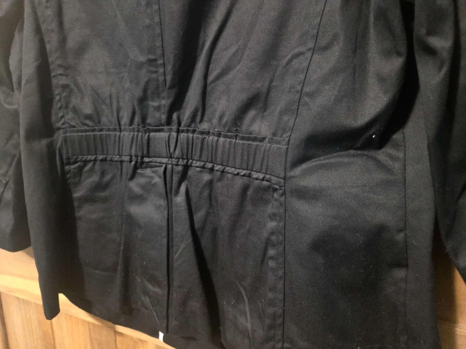 Blazer Joan Rivers Negro Botón Dorado Blanco Costura Mediano Nuevo con Etiquetas Foto 4 de 4