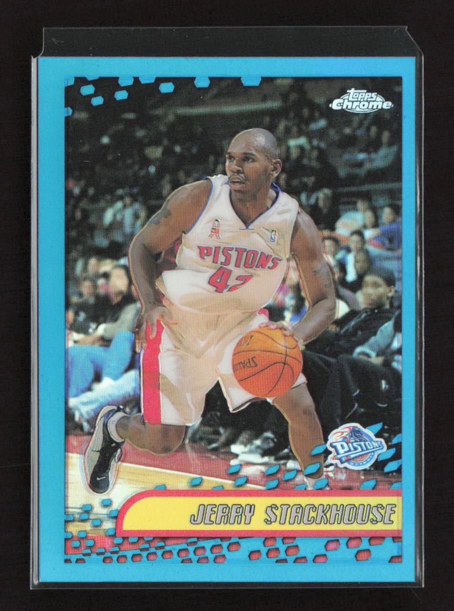 2001-02 Topps Chrome Refractors #24 Jerry Stackhouse Detroit Pistons
