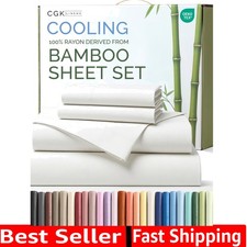 100 Rayon Derived From Bamboo - Bamboo Sheets King Size - Cooling Sheets for...