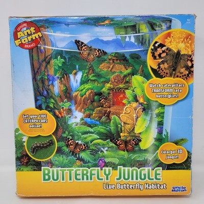 Uncle Milton Butterfly Jungle Live Butterfly Habitat Ant Farm Brand 1470 NEW