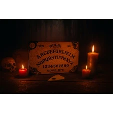 Vintage 60s Fuld Ouija Mystifying Oracle Talking Board Spirit Planchette W Pin