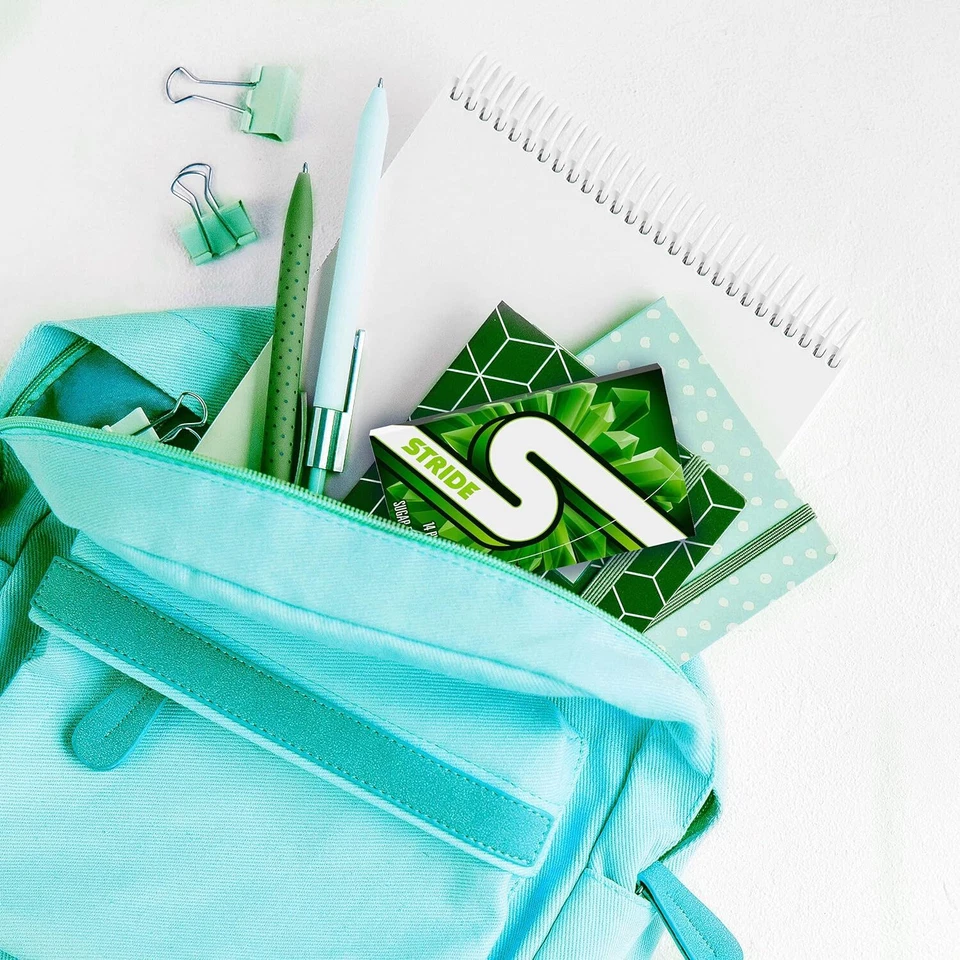 Goma Stride menta verde sin azúcar, 12 paquetes de 14 piezas (168 piezas) *LEER* 29 DE FEBRERO Foto 3 de 4