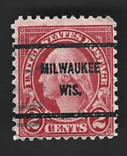 Scott# 634 2c George Washington precancel - MILWAUKEE WIS. - (A-3)