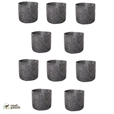 Root Pouch 3 Gallon Grow Bags 10 Pack Fabric For Soil & Hydroponics Growing Pots