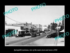 OLD 8x6 HISTORIC PHOTO OF SPRINGHILL LOUISIANA THE MAIN ST & STORES c1950 4