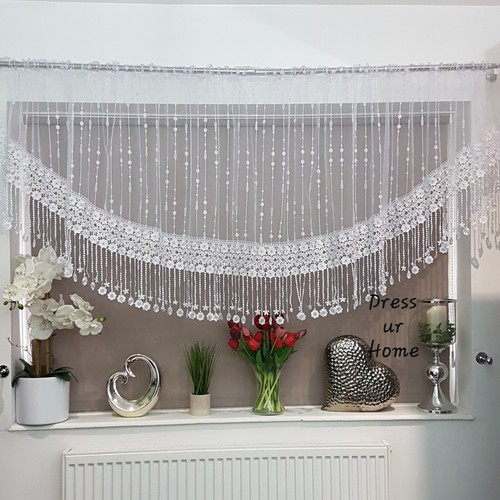 Ready made net curtain small window guipure lace marquisette kitchen - Picture 12 of 14