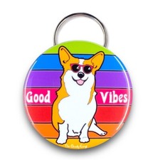 Corgi Dog Rainbow Bottle Opener Keychain Handmade Pet Portrait Accessories