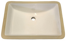 White Porcelain Undermount Lavatory Sink - Model U1611W - MR Direct