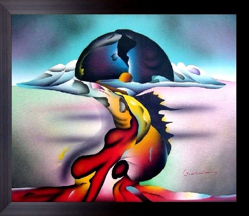 PINTURA ABSTRACTA - ENROLLADA EN UN TUBO/LISTA PARA COLGAR/ENMARCADA - Imagen 7 de 7