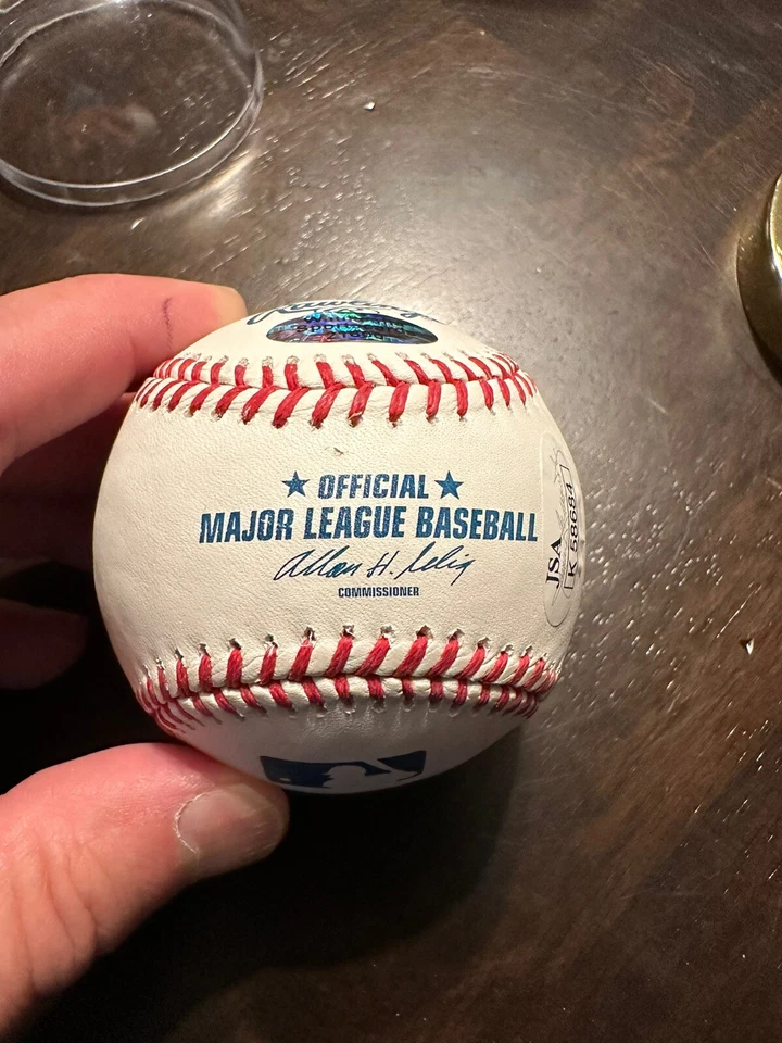 Jimmy Nelson Béisbol Oficial ML Firmado Automáticamente con Certificado de Autenticidad JSA Milwaukee Brewers Foto 2 de 4