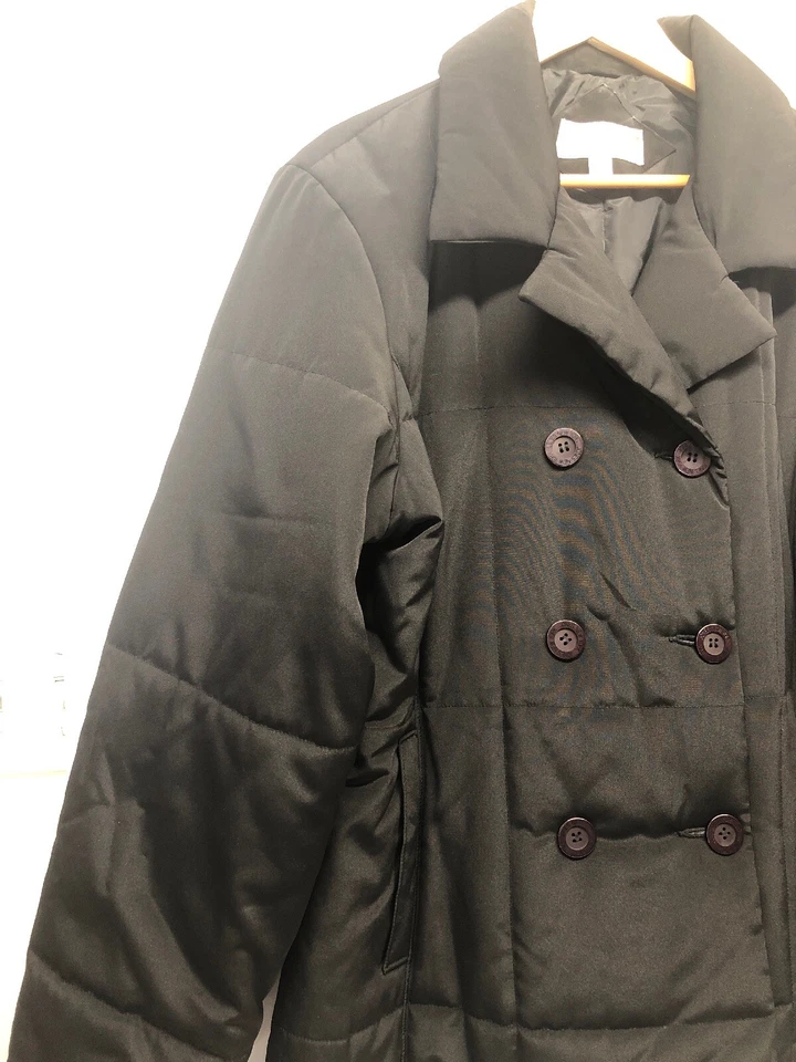 NUEVO CON ETIQUETAS Jones New York Mujer Negro Puffer Cálido Chaqueta Talla Grande Thermolite Plus Foto 3 de 4