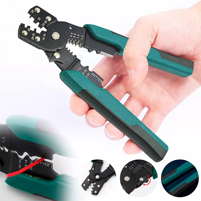 6-inch Wire Cutter, Wire Stripper Crimper, Cable Stripper, Wire Terminal  Crimper, Wire Connector Terminal Tool, Wire Crimping Tool