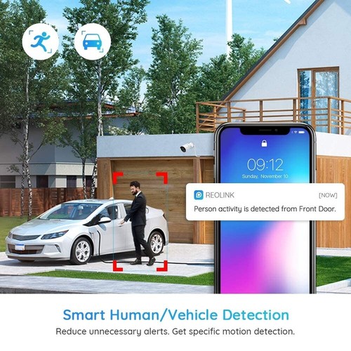 Reolink 5MP POE Security Camera Human Car Detection Waterproof 510A Black - Picture 6 of 13