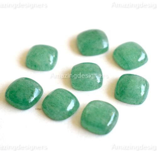 Green Aventurine Cushion Cabochon 5mm To 20mm Natural Polished Loose Gemstone - Picture 2 of 7