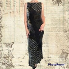 Iridescent Gray Velvet Hand Beaded Lux Evening Gown