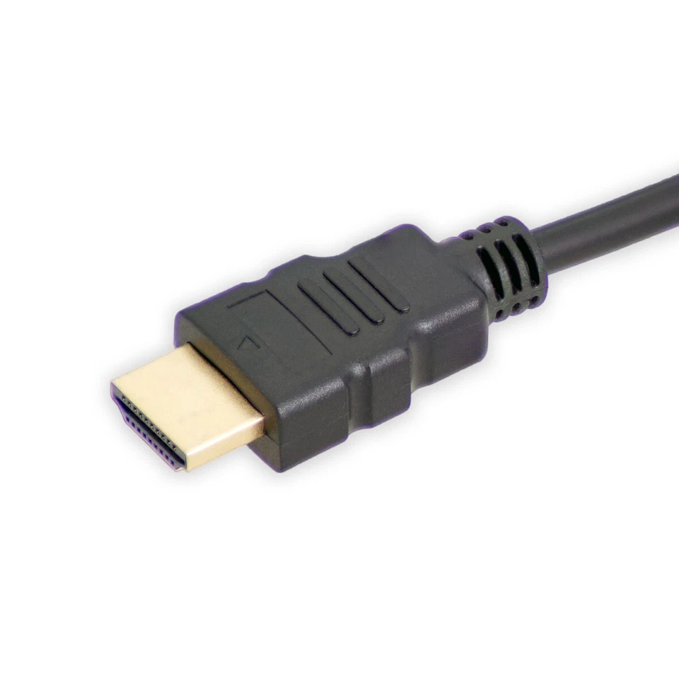 1,8m HDMI   VGA Kabel Adapter Stecker FullHD 1080p PC Monitor Computer Vergoldet - Bild 3 von 4