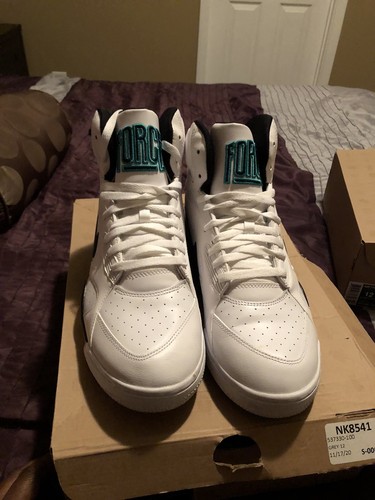 nike air force 180 mid white/black/wolf grey/emerald 537330-100