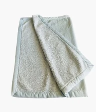 Koala Baby Minky Plush Satin Trim Sherpa Baby Blanket Toys R Us 2014 Light Blue