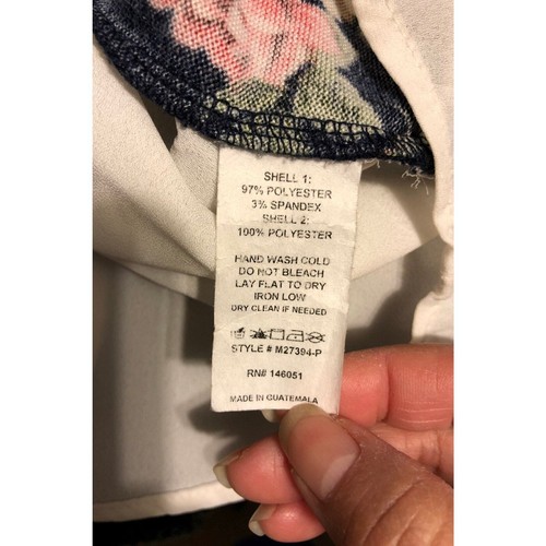 Faith and joy women floral by Monteau Velour long sleeves shirt/blouse size XL - Imagen 10 de 10