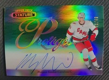 2020-21 Upper Deck Stature Morgan Geekie Proteges Green Auto /49 RC