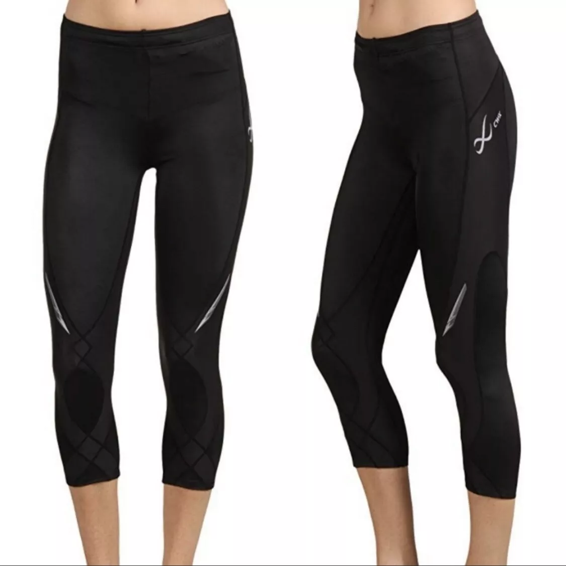 CW-X Stabilyx Joint Support Black 3/4 Compression Tight Cropped Crop  Leggings XS