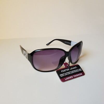 Foster Grant Fashion Sunglasses 100% UVA UVB Lens Protection Rhinestones Glam