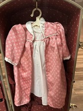 American Girl Doll Pleasant Company Samantha White Nightgown  Pink Robe