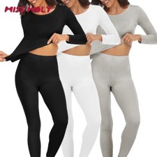 Women Thermal Underwear Base Layer Tops Pants Warm Comfortable Sets US