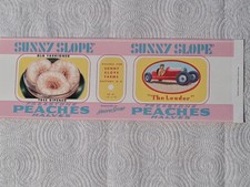 1 Sunny Slope Peaches Vintage Can Label Sunny Slope Farms Gaffney, S.C. 