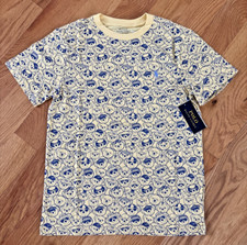 Polo Ralph Lauren Boys M 10-12 Polo Bear All-Over Cotton Jersey Tee NWT 49.50