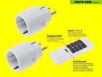 2-Fach Power-Funkstecker-Set Funk-Mini-Zwischensteckdose 2300 W + Fernbedienung