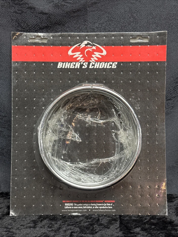 Хромированное отделочное кольцо для фары Harley-Davidson XL 1,8 дюйма для мотоциклистов 38-351 - Изображение 2 из 4