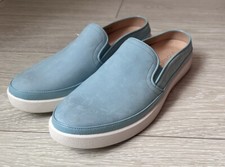 NEW Vionic Effortless Patent Trim Slip-On Women Sneakers Porcelain Blue Nubuck 8