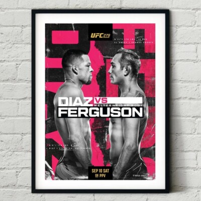 Nate Diaz vs Tony Ferguson UFC 279 Boxing Legends Poster Druck | Kampfsport Bild