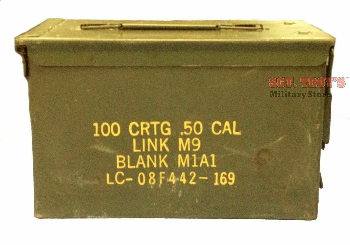 Original .50 CALIBER 5.56mm Military AMMO CAN M2A1 M2A2 50CAL