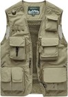 Sukany Freizeit Outdoor Arbeit Safari Angeln Cargo Weste Jacke. Klein. Khaki.