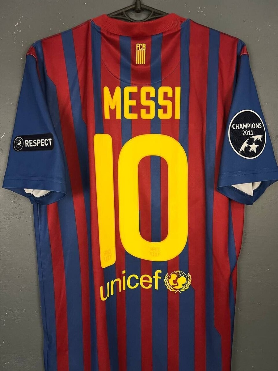 MEN FC BARCELONA 2011/2012 MESSI #10 FOOTBALL SOCCER SHIRT JERSEY