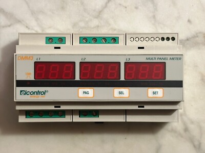 Elcontrol DMM3 Multi Panel Meter NOS